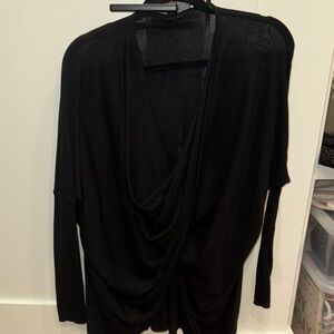 All Saints Charcoal Open Cardigan